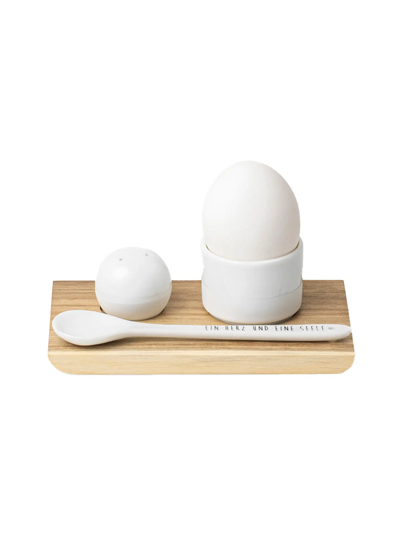 RAEDER | Eierbecher Set BETTER TOGETHER 14x8,3x4cm Weiss | weiss
